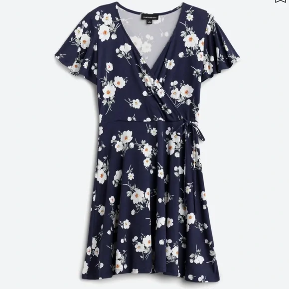 Kegan Faux Wrap Brushed Knit Dress
